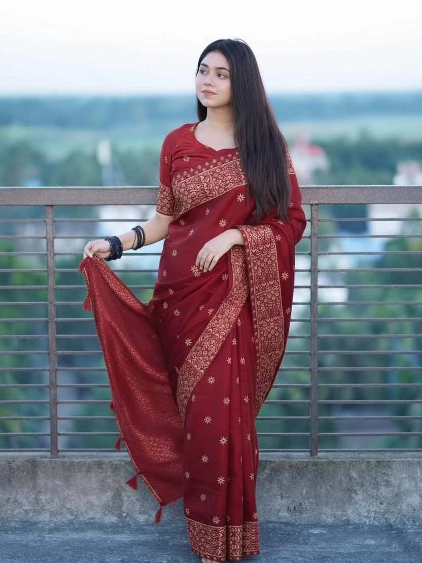 Japani Silk Sharee with Blouse Piece