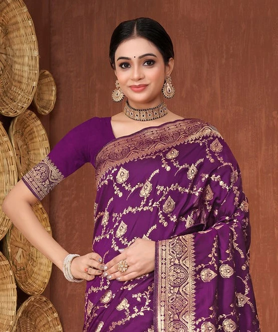 Japani Silk Skin Print Sharee with Blouse Piece