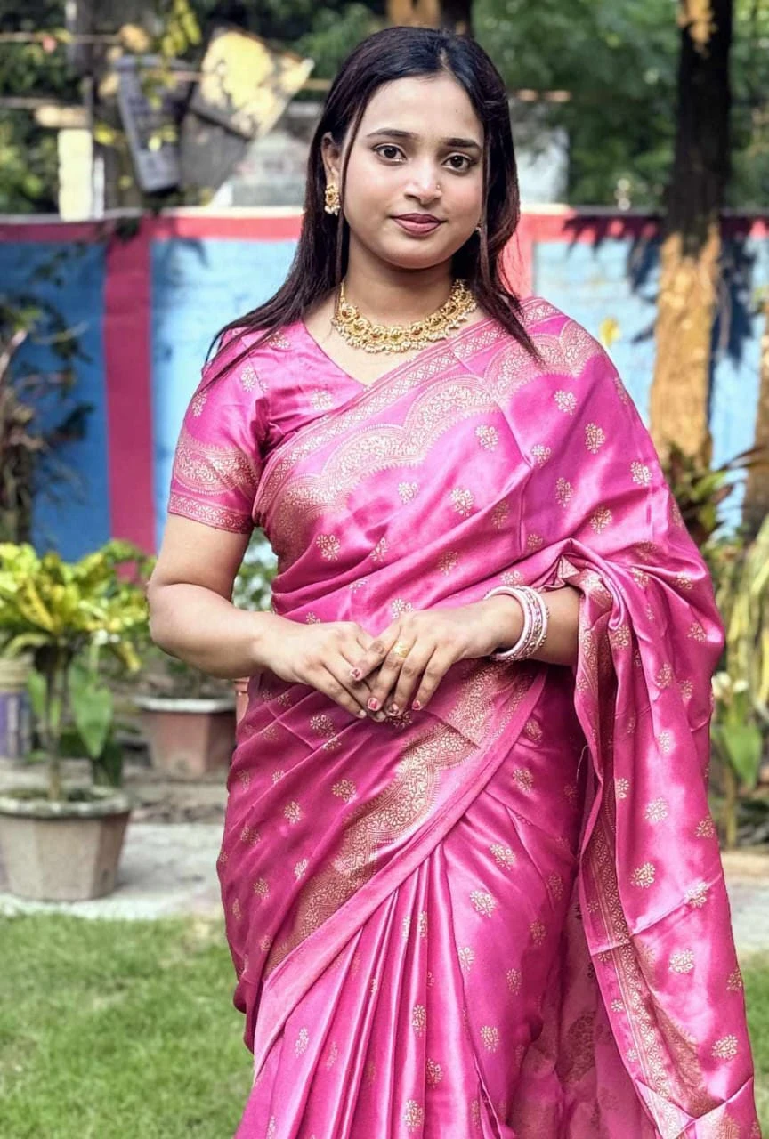 Japani Silk Skin Print Sharee with Blouse Piece