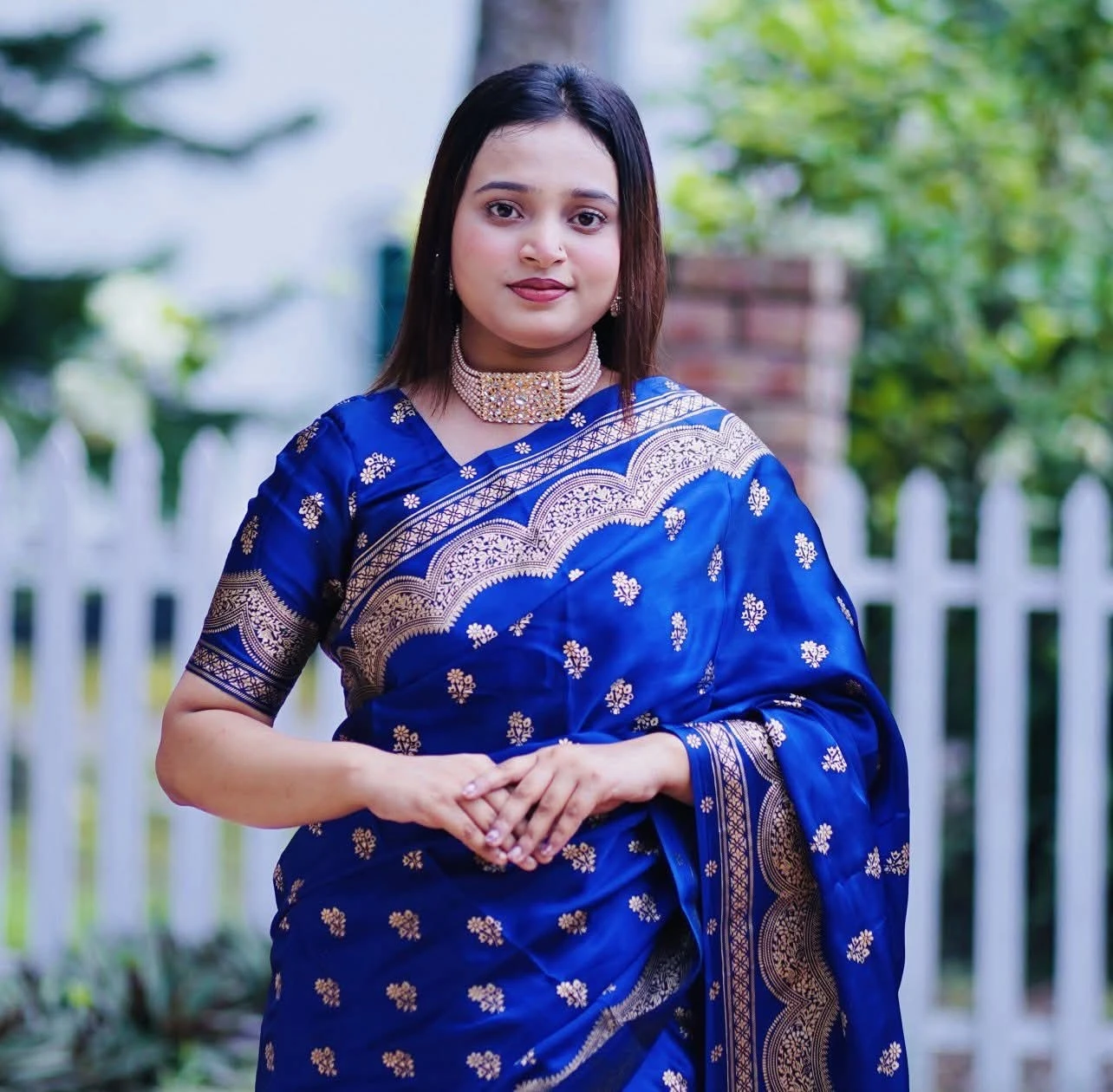 Japani Silk Skin Print Sharee with Blouse Piece