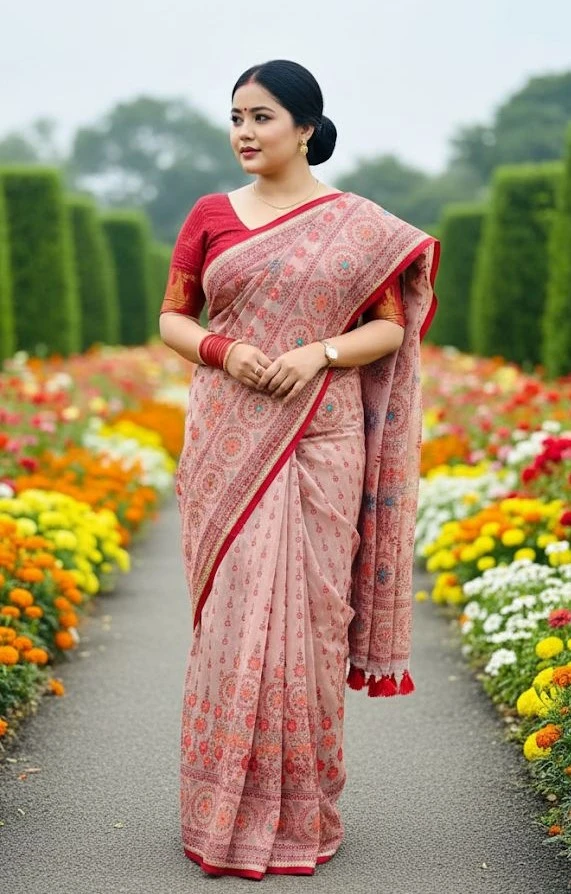 Premium Silk Boutique Skin Print Shari