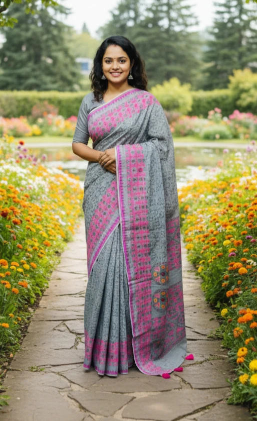 Premium Silk Boutique Skin Print Shari