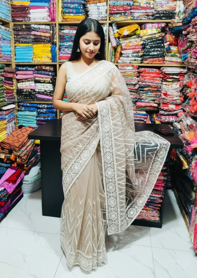 Georgette Organza Saree