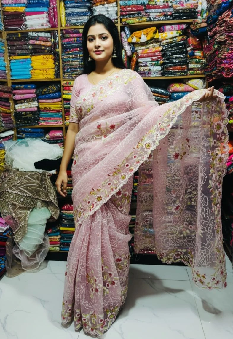 Georgette Organza Saree