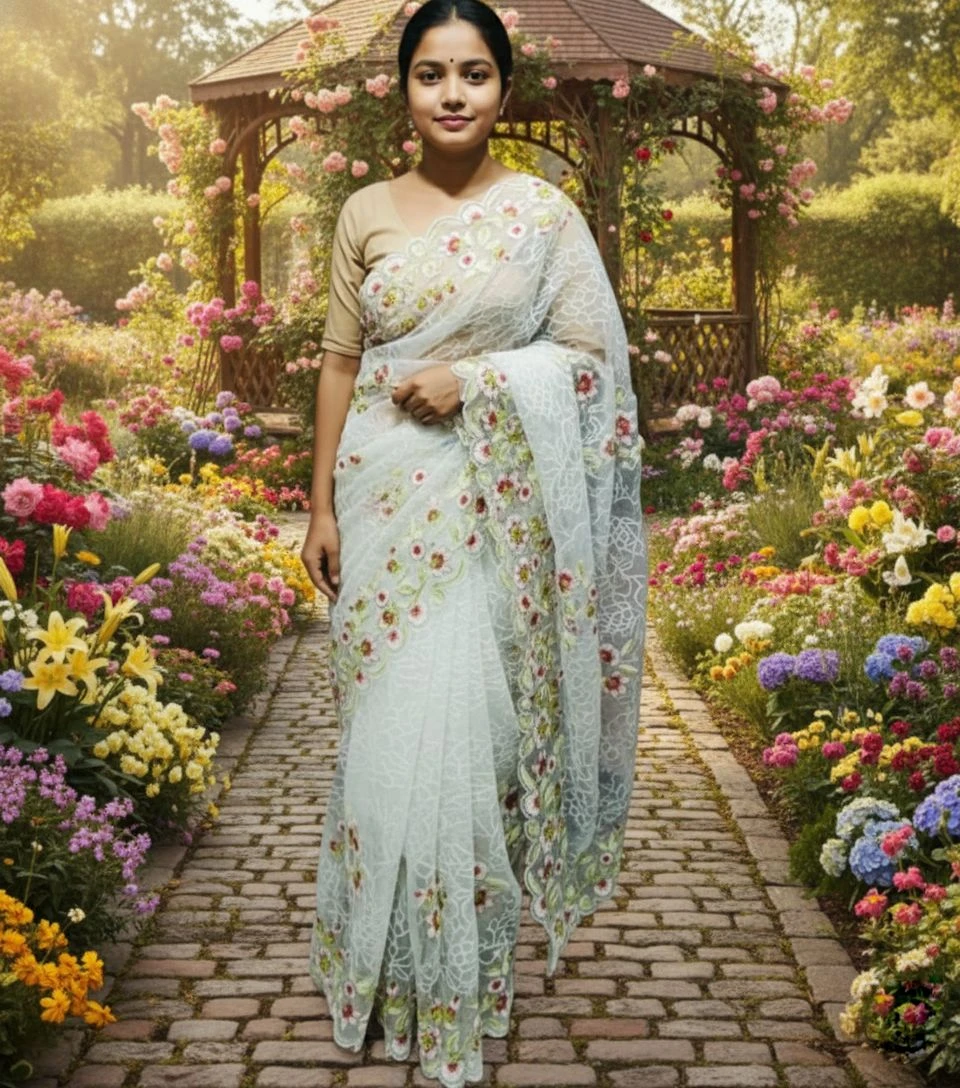 Georgette Organza Saree