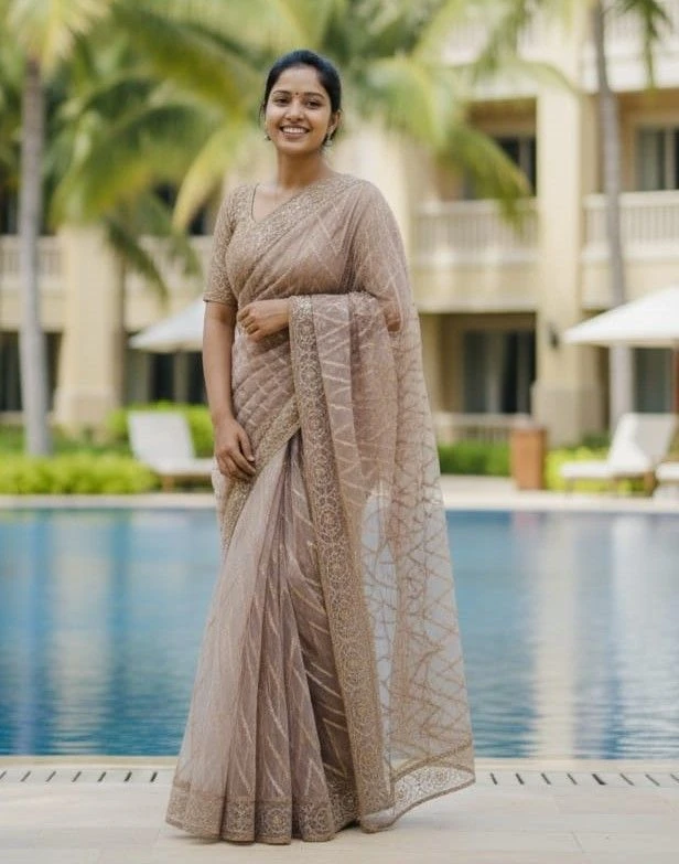 Georgette Organza Saree