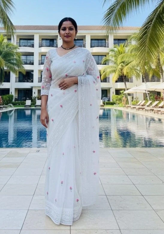 Georgette Organza Saree