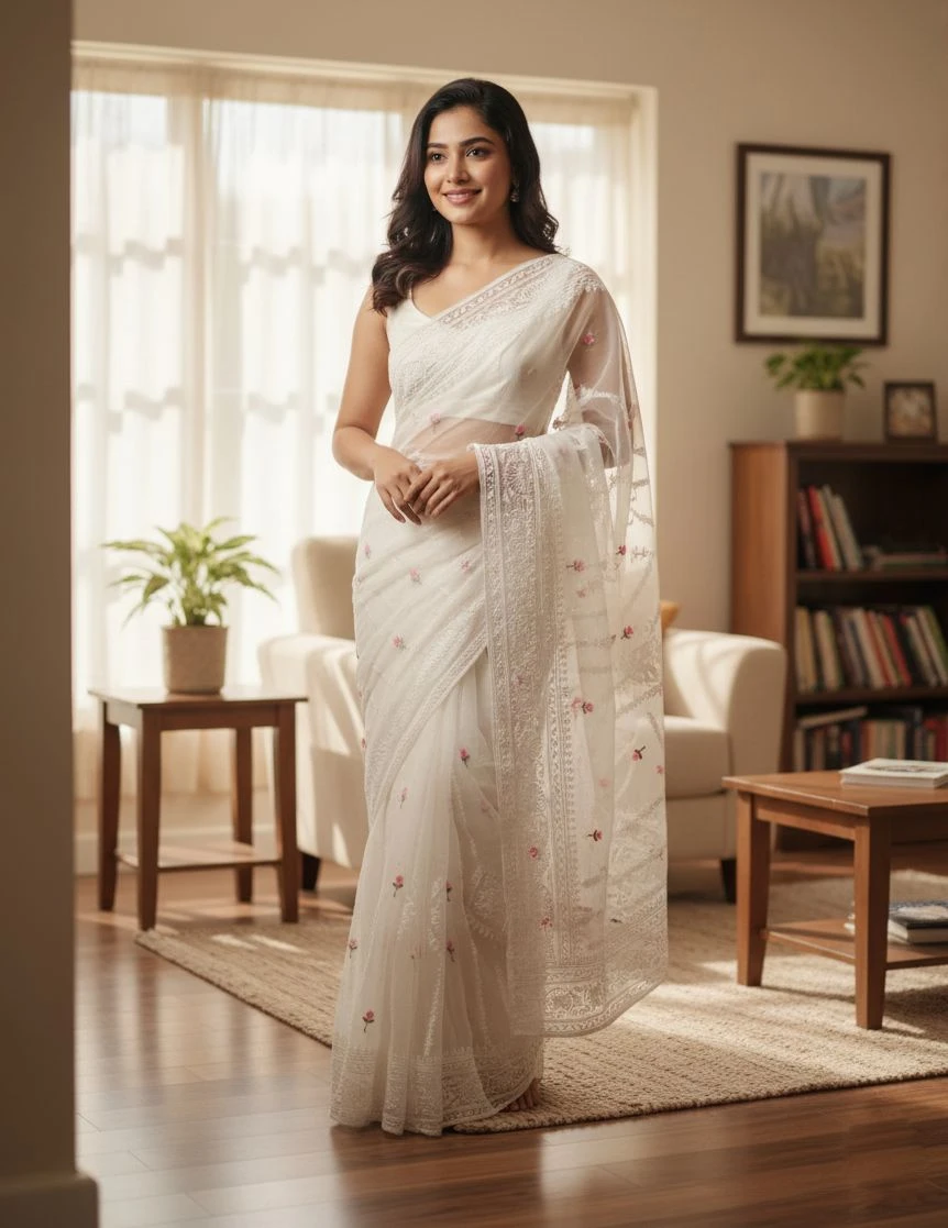 Georgette Organza Saree