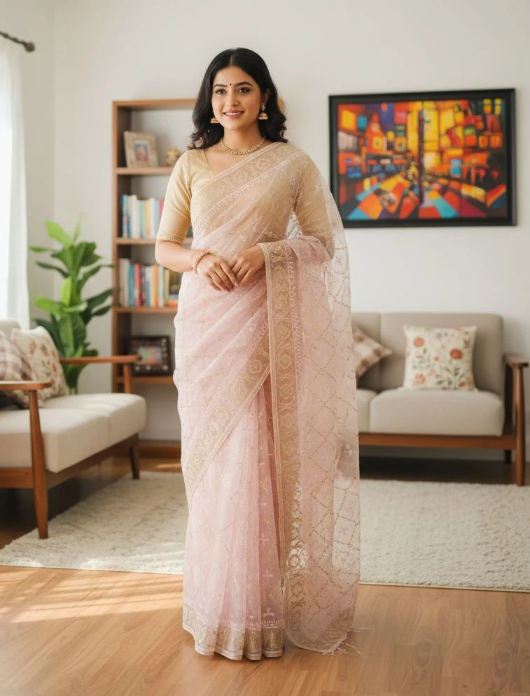 Georgette Organza Saree