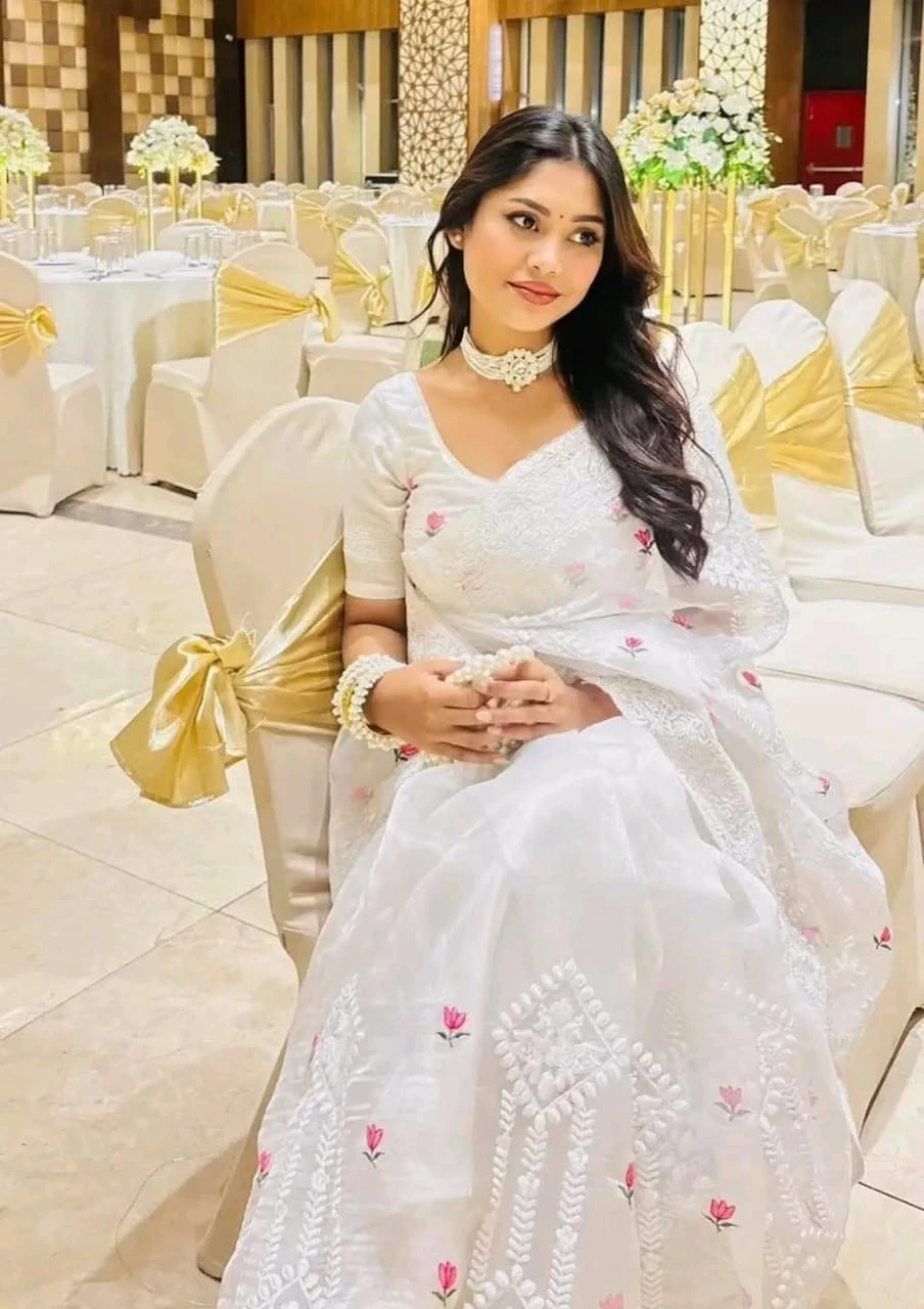 Half silk screen print sharee