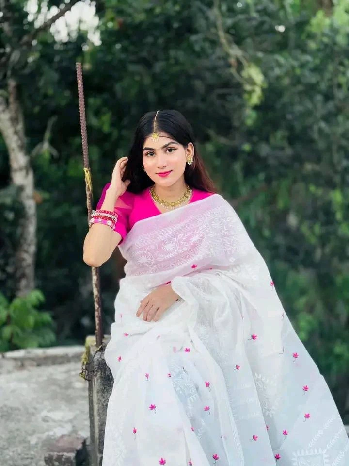 Half silk screen print sharee