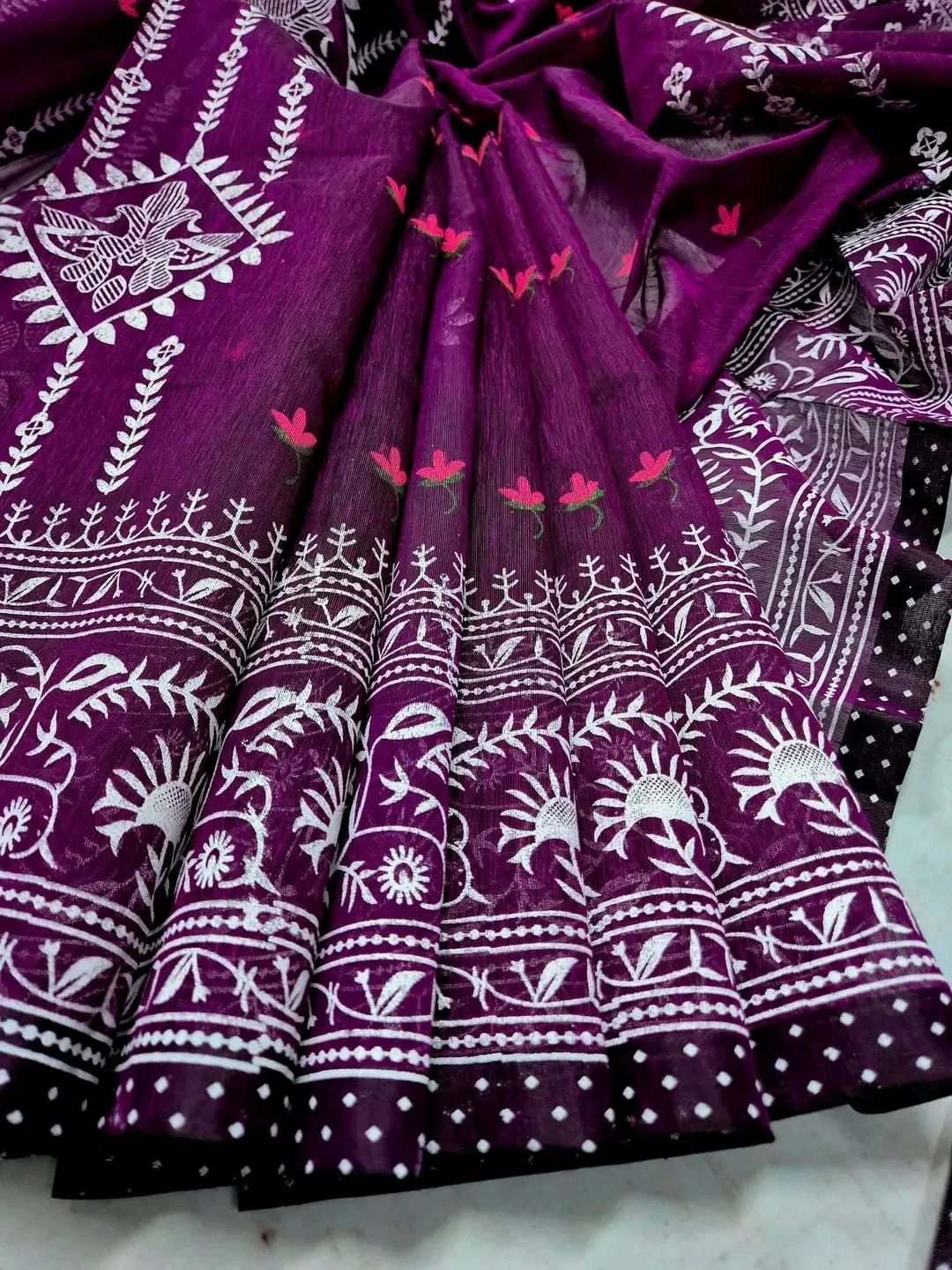 Half silk screen print sharee