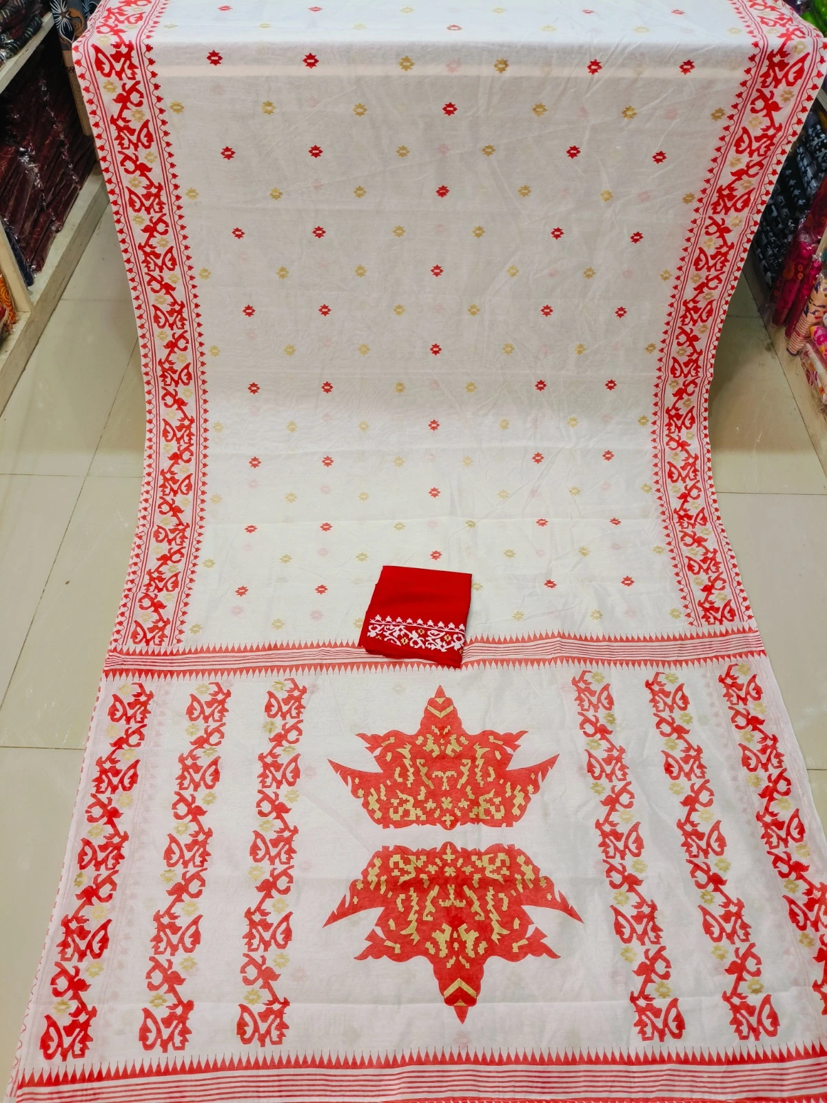 Half Silk Sharee with Blouse Piece