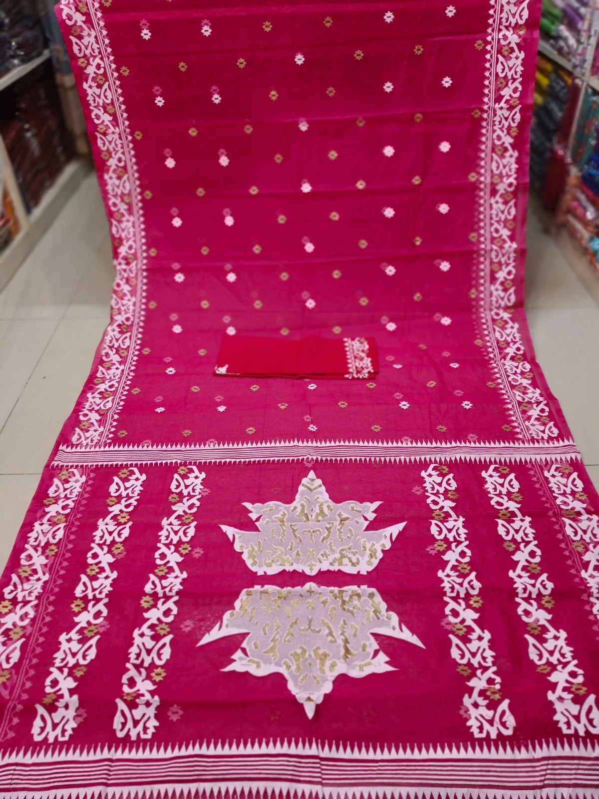 Half Silk Sharee with Blouse Piece