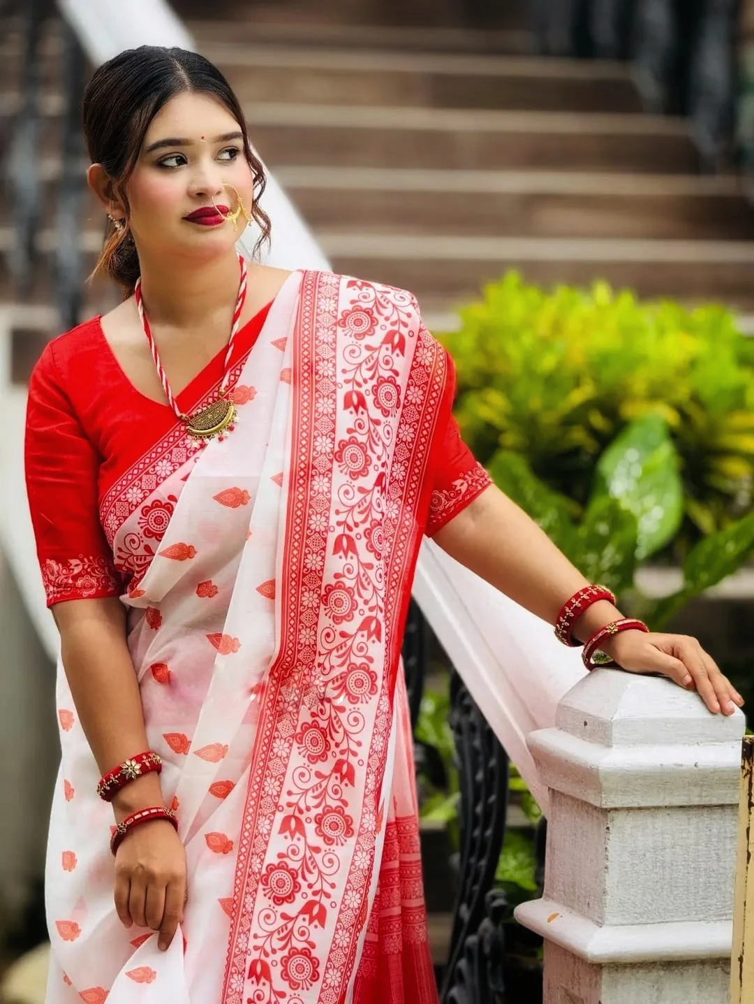 Digital Print sharee with blause pcs