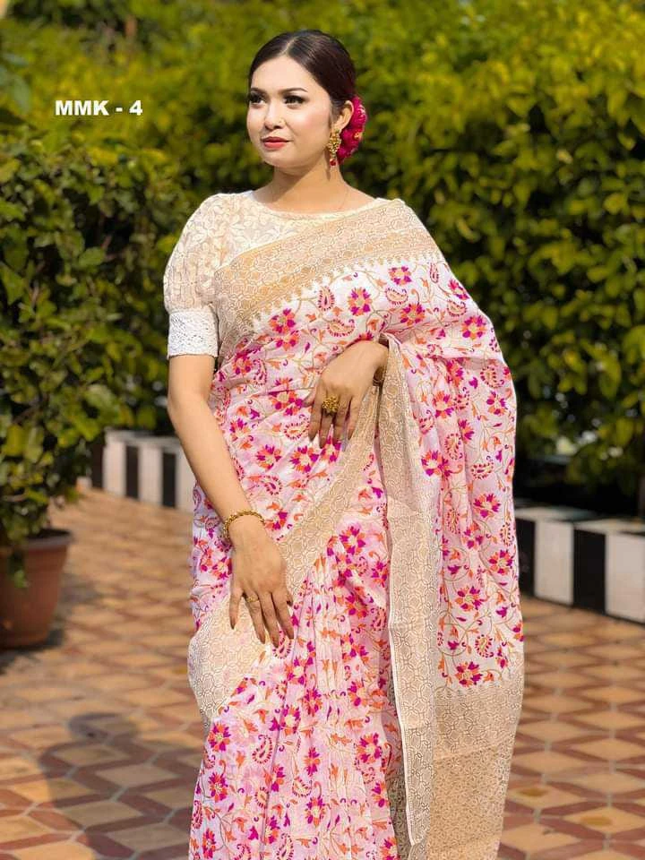 Half silk screen print sharee