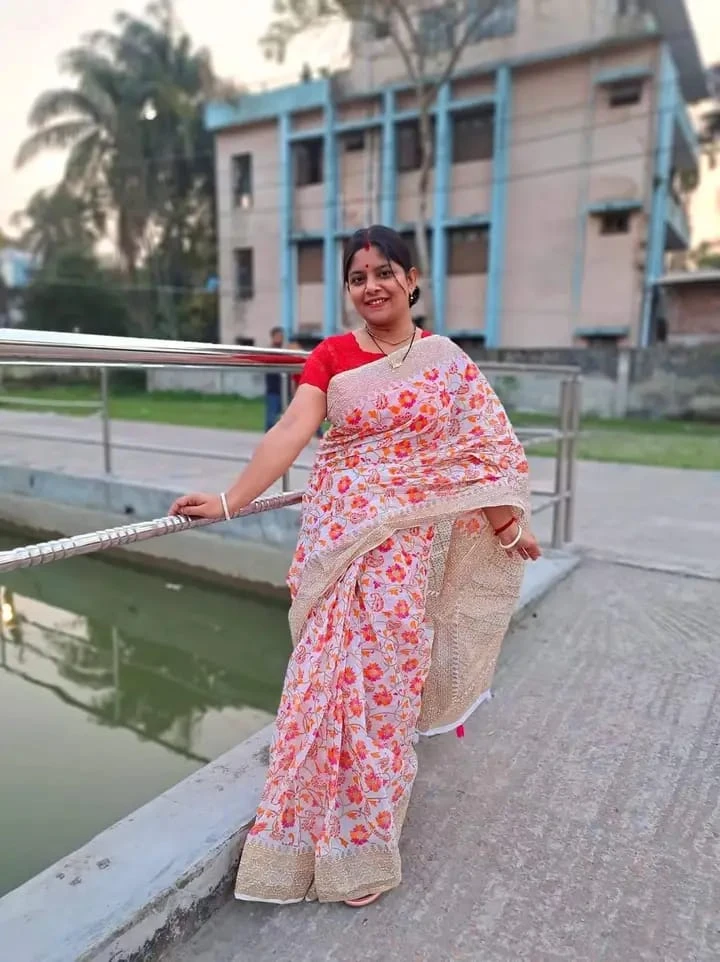 Half silk screen print sharee