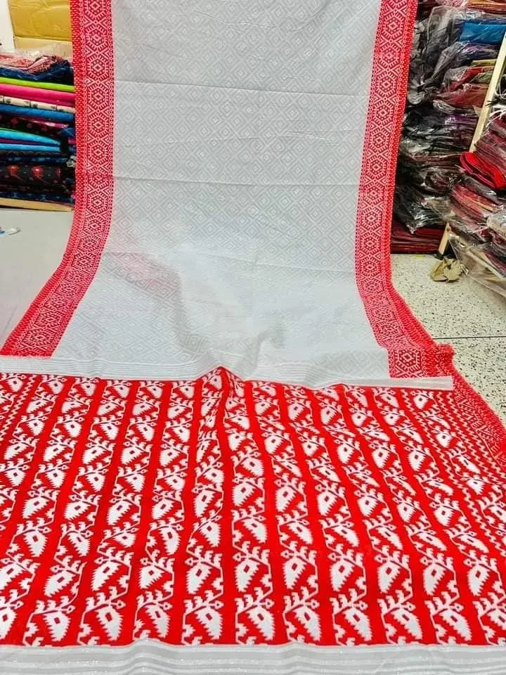 Half Silk Sharee with Blouse Piece