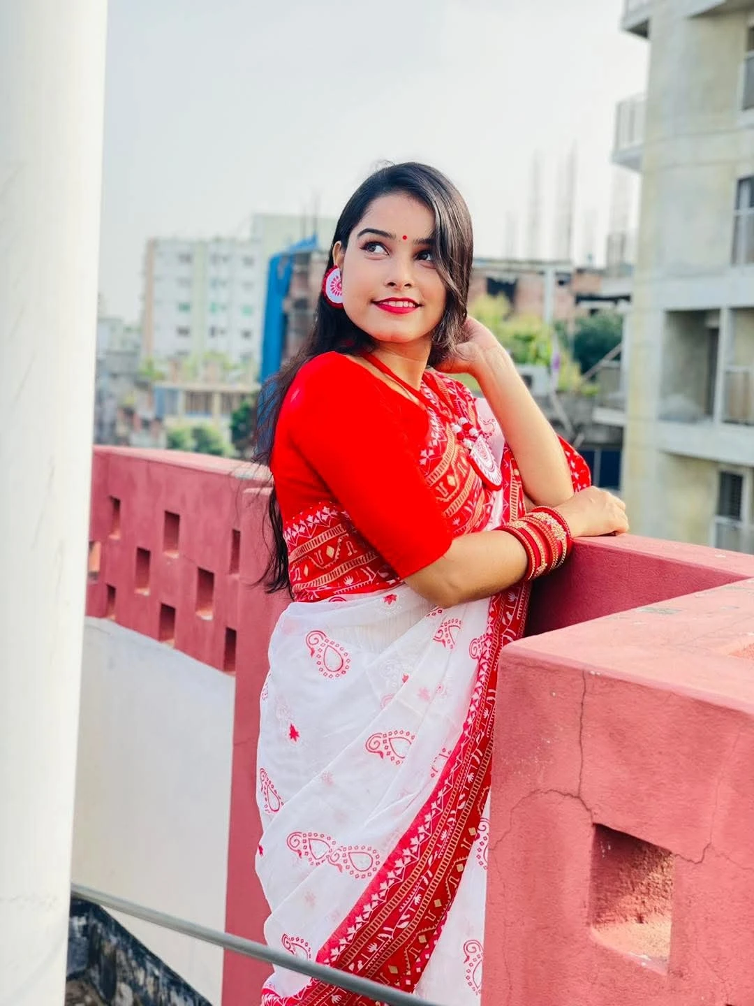 Half silk screen print sharee