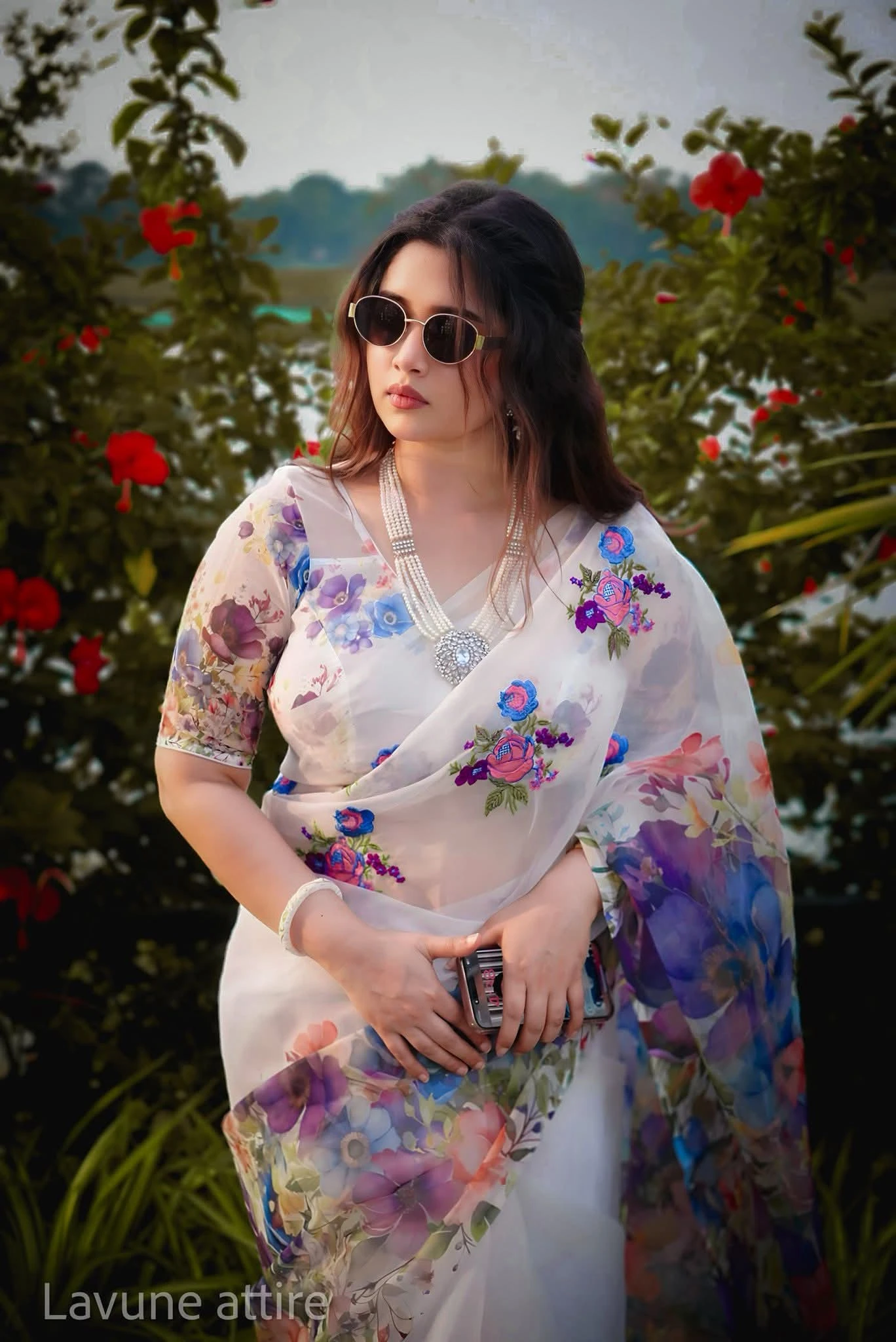 Chanderi silk sharee with blause pcs